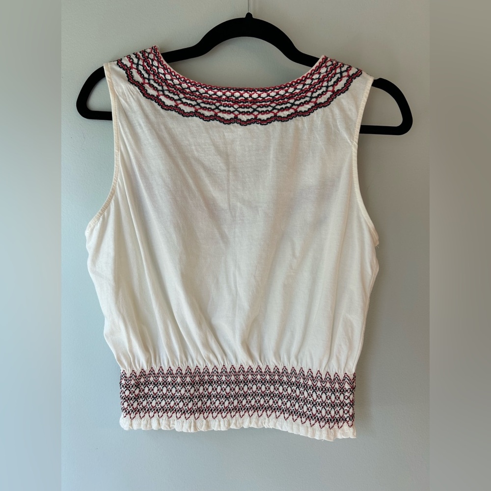 Anthropologie Tiny Linni Smocked Embroidered Top Women's Size Small - Picture 4 of 10
